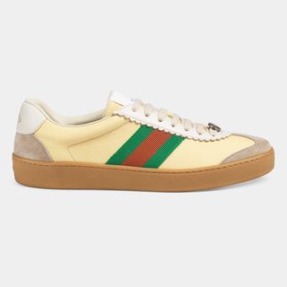 Gucci + G74 Leather Sneakers with Web