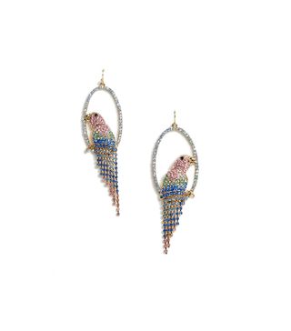 ASOS Design + Crystal Tropical Bird Earrings