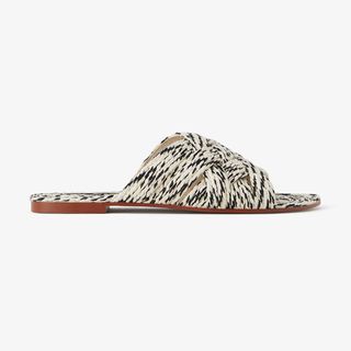 Zara + Natural Colored Woven Flat Sandals