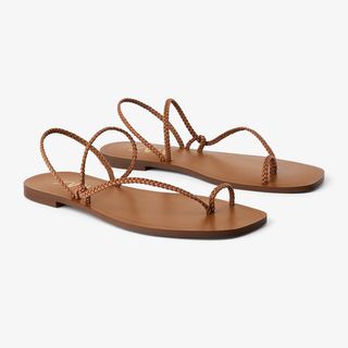 Zara + Braided Strap Flat Sandals