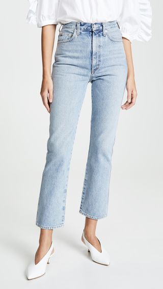 Agolde + High-Rise Kick Pinch-Waist Jeans