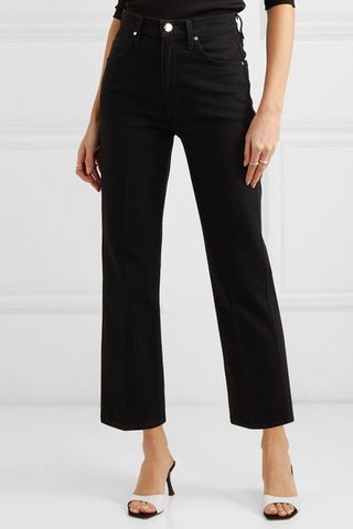 Goldsign + The Cropped A High-Rise Straight-Leg Jeans