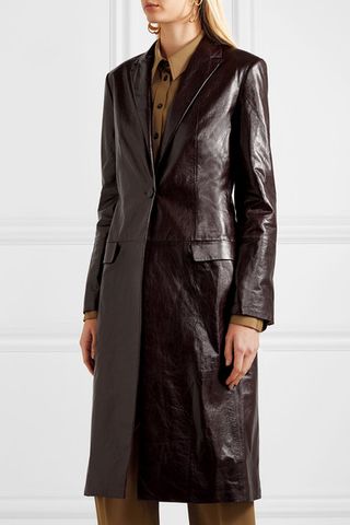 Theory + Textured-Leather Coat