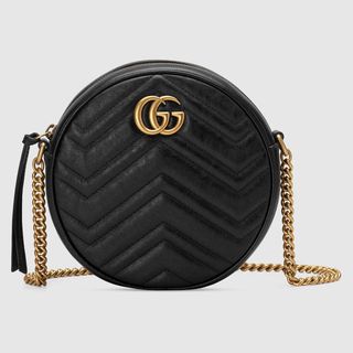 Gucci + GG Marmont Mini Round Shoulder Bag