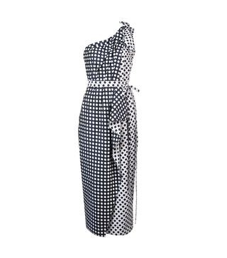 Carolina Herrera + Polka-Dot Asymmetric Dress