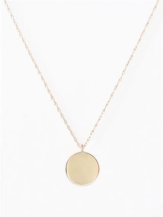 Irina Victoria Jewelry + 14K Circle Charm Necklace