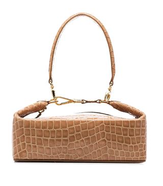 Rejina Pyo + Brown Olivia Crocodile-Embossed Leather Box Bag