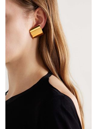 Khaite + Julius Small Gold-Tone Earrings