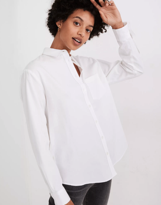 Madewell + Side-Button Oversized Ex-Boyfriend Shirt