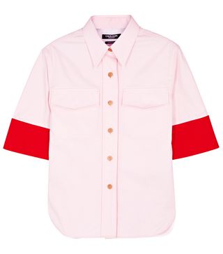 Calvin Klein 205W39NYC + Two-Tone Cotton Twill Shirt