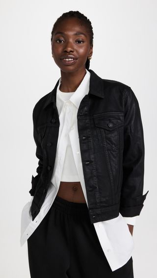 7 for All Mankind + Classic Coated Trucker Jacket