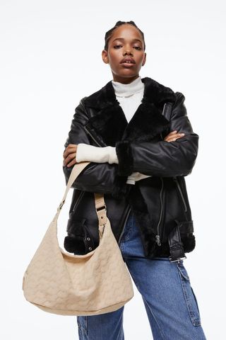 H&M + Jacquard-Weave Shoulder Bag