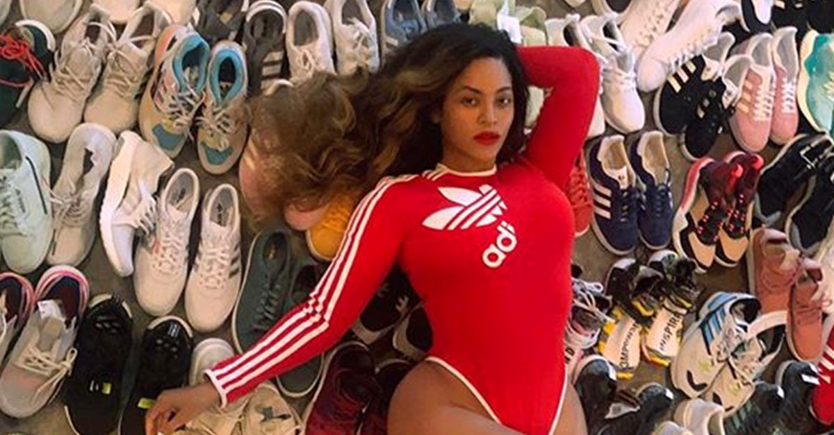 Adidas red bodysuit beyonce online