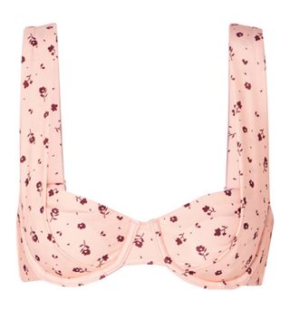 Peony + Floral-Print Underwired Bikini Top
