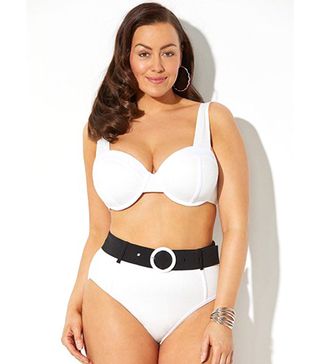 GabiFresh x Swimsuits for All + Platinum Belted High Waisted Underwire Bikini