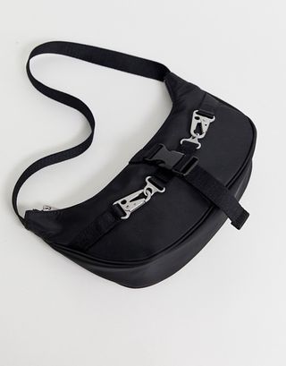 ASOS Design + 90s Shoulder Bag with Hardware