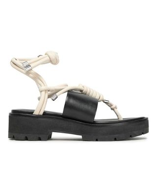 3.1 Phillip Lim + Knotted Leather Platform Sandals