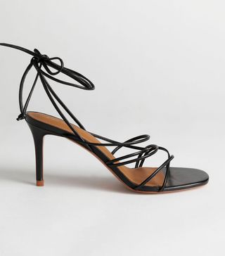 & Other Stories + Lace-Up Leather Stilettos