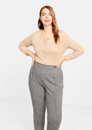 Mango + Buttons Speckled Cardigan
