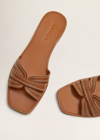 Mango + Stich Leather Sandals