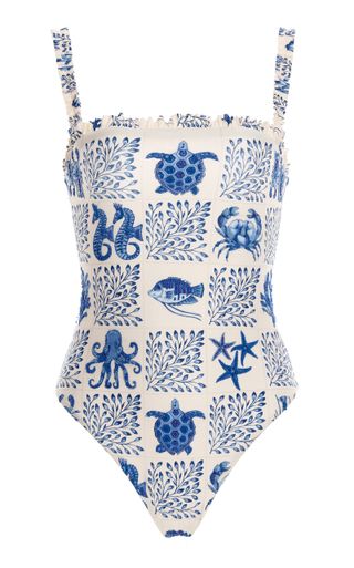 Agua by Agua Bendita + Limón Embroidered One-Piece Swimsuit
