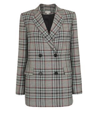 Whistles + Check Double Breasted Blazer