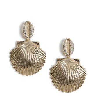 Topshop + Pave Shell Drop Earrings