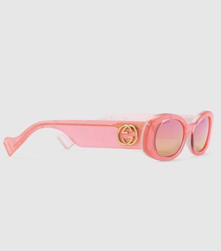 Gucci + Oval Sunglasses