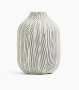 M&S + Medium Linear Striped Vase