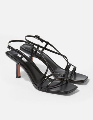 Topshop + Strippy Heeled Sandals