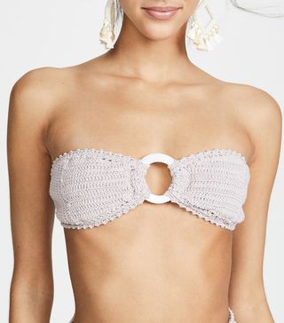 She Made Me + Inika Crochet Bandeau Bikini Top