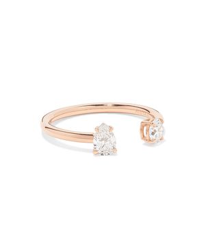 Anita Ko + Split 18-Karat Rose Gold Diamond Ring
