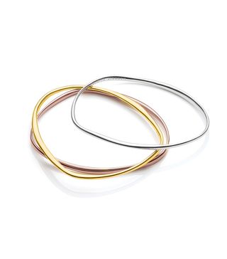 Monica Vinader + Nura Reef Mixed Finish Bangle Set