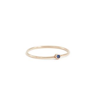 Jennifer Meyer Jewelry + 18k Gold Thin Ring with Sapphire