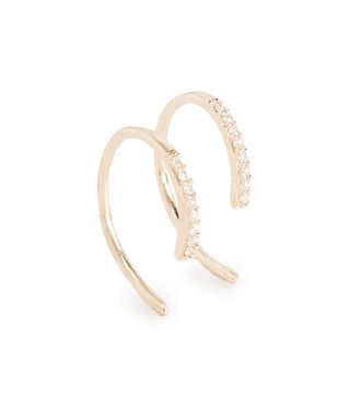 Lana Jewelry + Diamond Hooked On Hoop Earrings