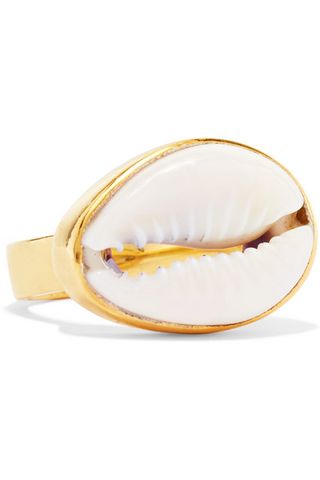 Tohum + Puka Gold-Plated and Shell Ring