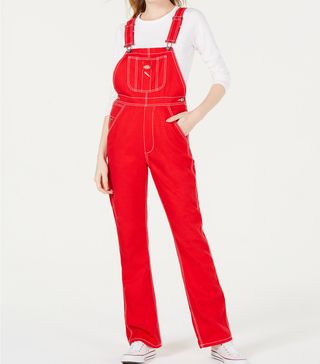 Dickies + Twill Red Denim Overalls