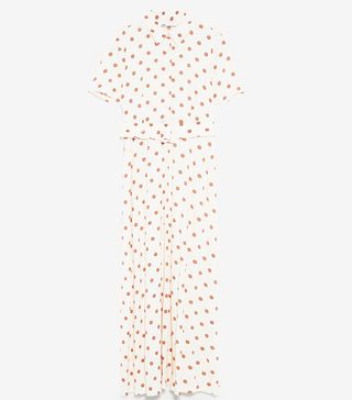 Zara + Long Polka-Dot Dress