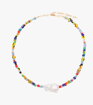 Anni Lu + Multicoloured Alaia Pearl Bead Necklace