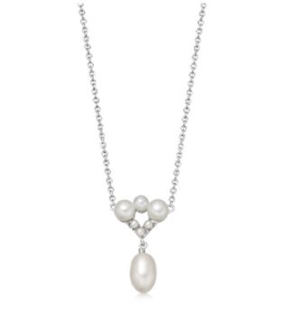 Links of London + Orbs Pearl & Sterling Silver Drop Pendant Necklace
