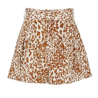 Zimmermann + Utility Leopard-Print Silk Shorts
