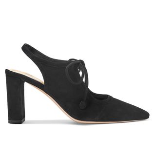 The Row + Bow-Detailed Suede Slingback Pumps