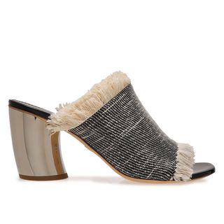 Proenza Schouler + Fringed Coated Canvas Mules