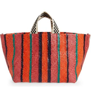 Clare v. + Woven Leather Tote
