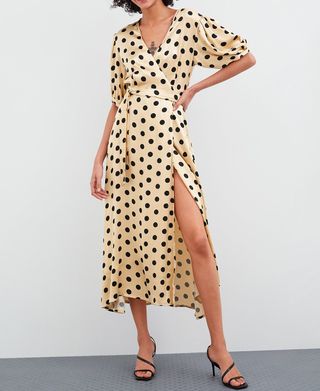 Zara + Polka Dot Wrap Dress