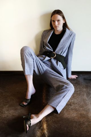 Zara + Tailored Heathered Pants