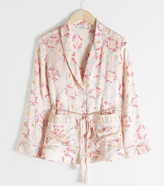 & Other Stories + Belted Silk Lounge Shirt