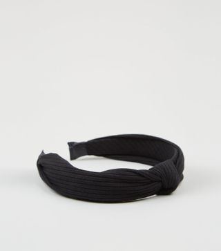New Look + Black Ribbed Knot Top Alice Band