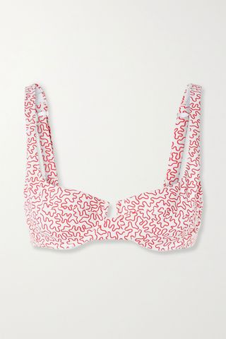 Fisch + Grenadins Printed Underwired Bikini Top