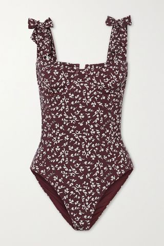 Ganni + Printed Underwired Swimsuit